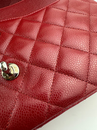 Classic Jumbo Red Caviar Double Flap Bag SHW