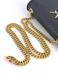 Small Kate Tassel Chain Flap Shoulder Bag Black GHW
