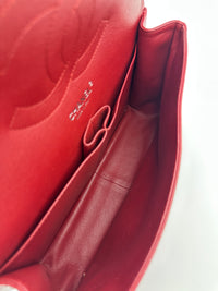 Classic Jumbo Red Caviar Double Flap Bag SHW