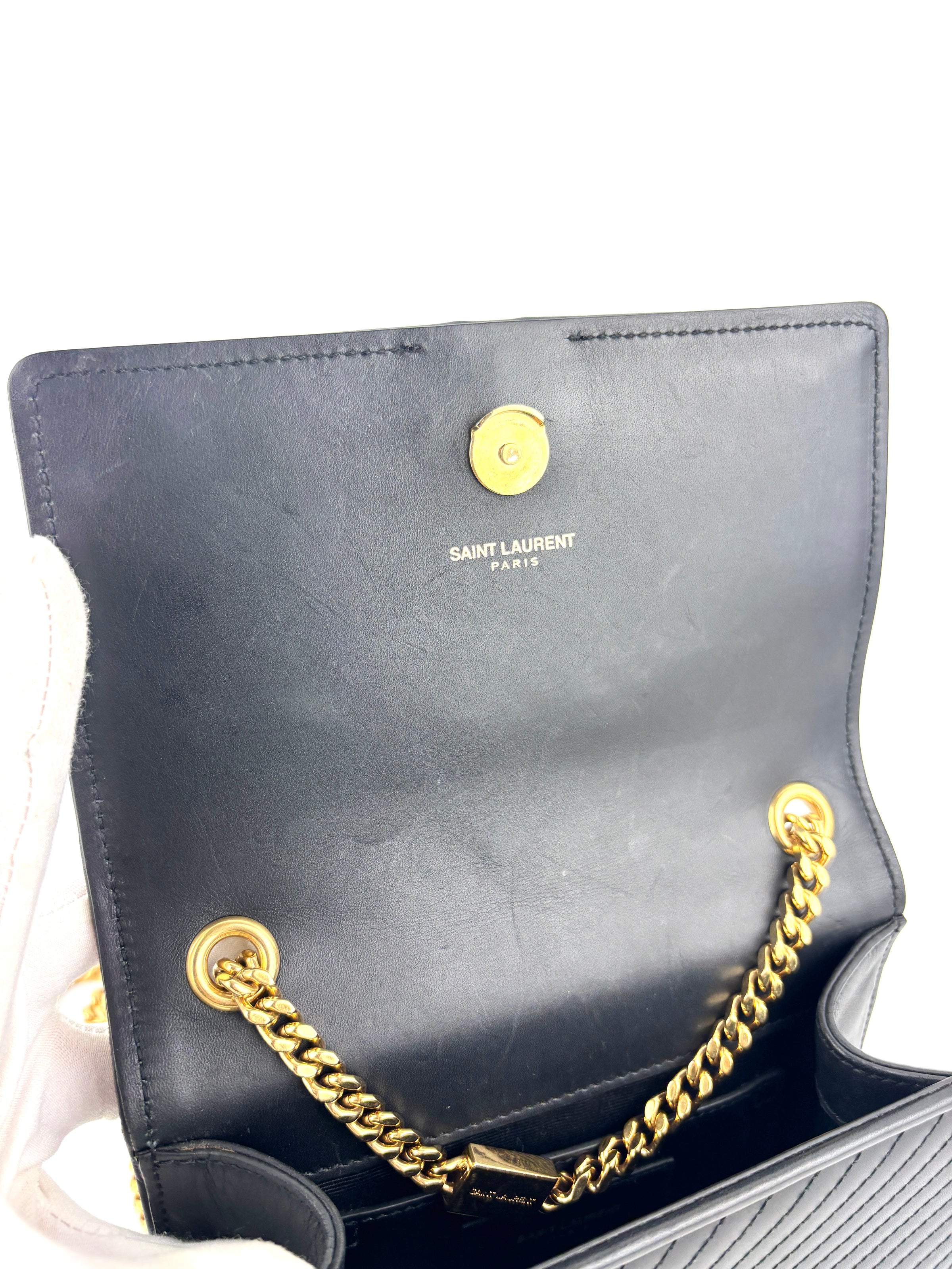 Small Kate Tassel Chain Flap Shoulder Bag Black GHW