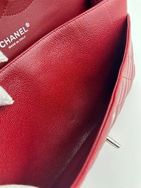 Classic Jumbo Red Caviar Double Flap Bag SHW