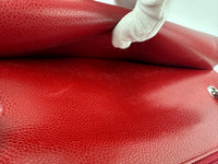 Classic Jumbo Red Caviar Double Flap Bag SHW