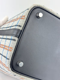 Picotin Lock 18 Broderie Couverture Carre Toile H écru / noir / fauve / noir / bleu Zanzibar - Glampot