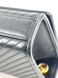 Small Kate Tassel Chain Flap Shoulder Bag Black GHW