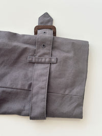 Kensington Cotton Blend Double Breasted Short Trench Coat in Mid Grey Size UK 8