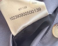 Kensington Cotton Blend Double Breasted Short Trench Coat in Mid Grey Size UK 8