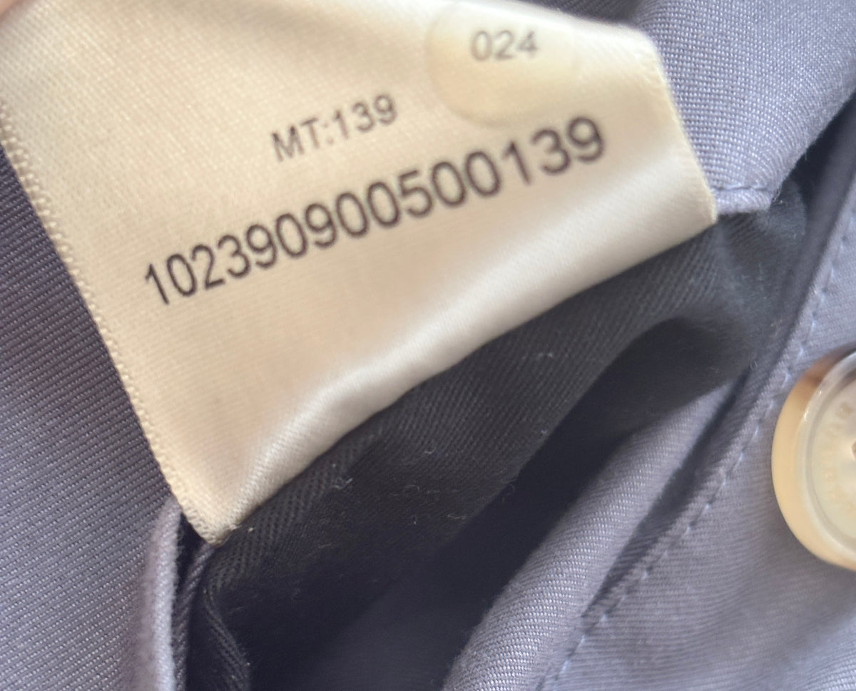 Kensington Cotton Blend Double Breasted Short Trench Coat in Mid Grey Size UK 8