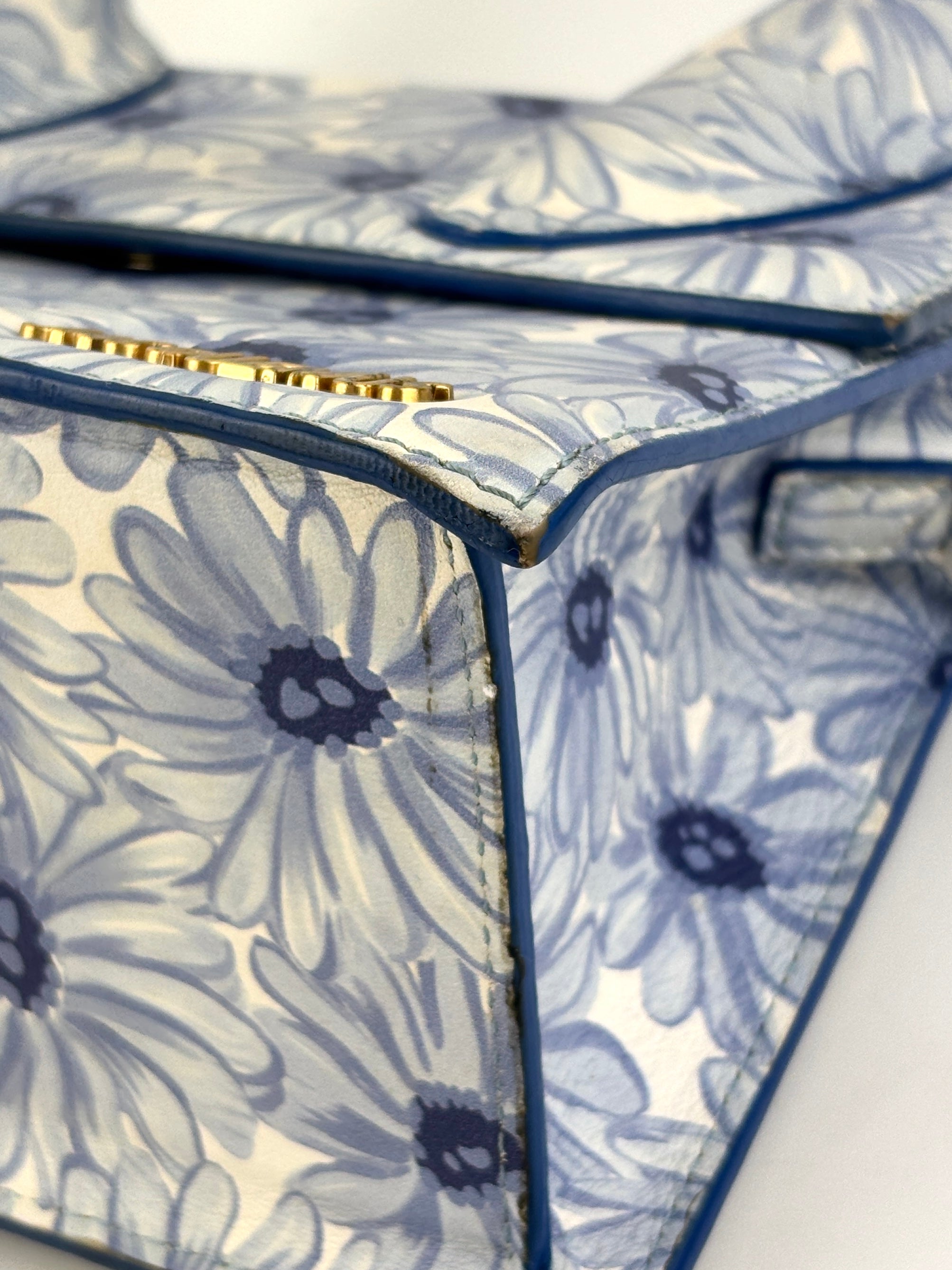 Le Grand Chiquito Bag In Print Blue Flowers