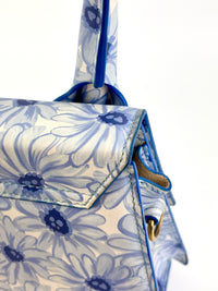 Le Grand Chiquito Bag In Print Blue Flowers