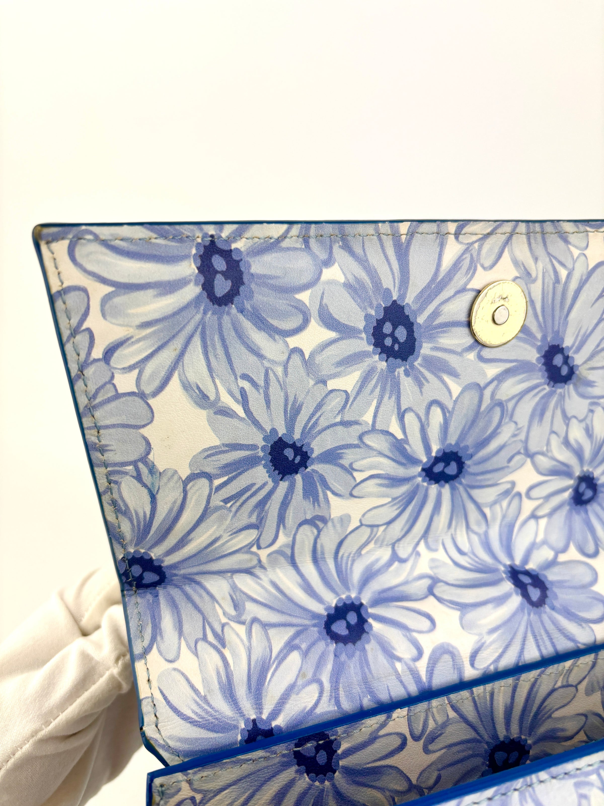 Le Grand Chiquito Bag In Print Blue Flowers