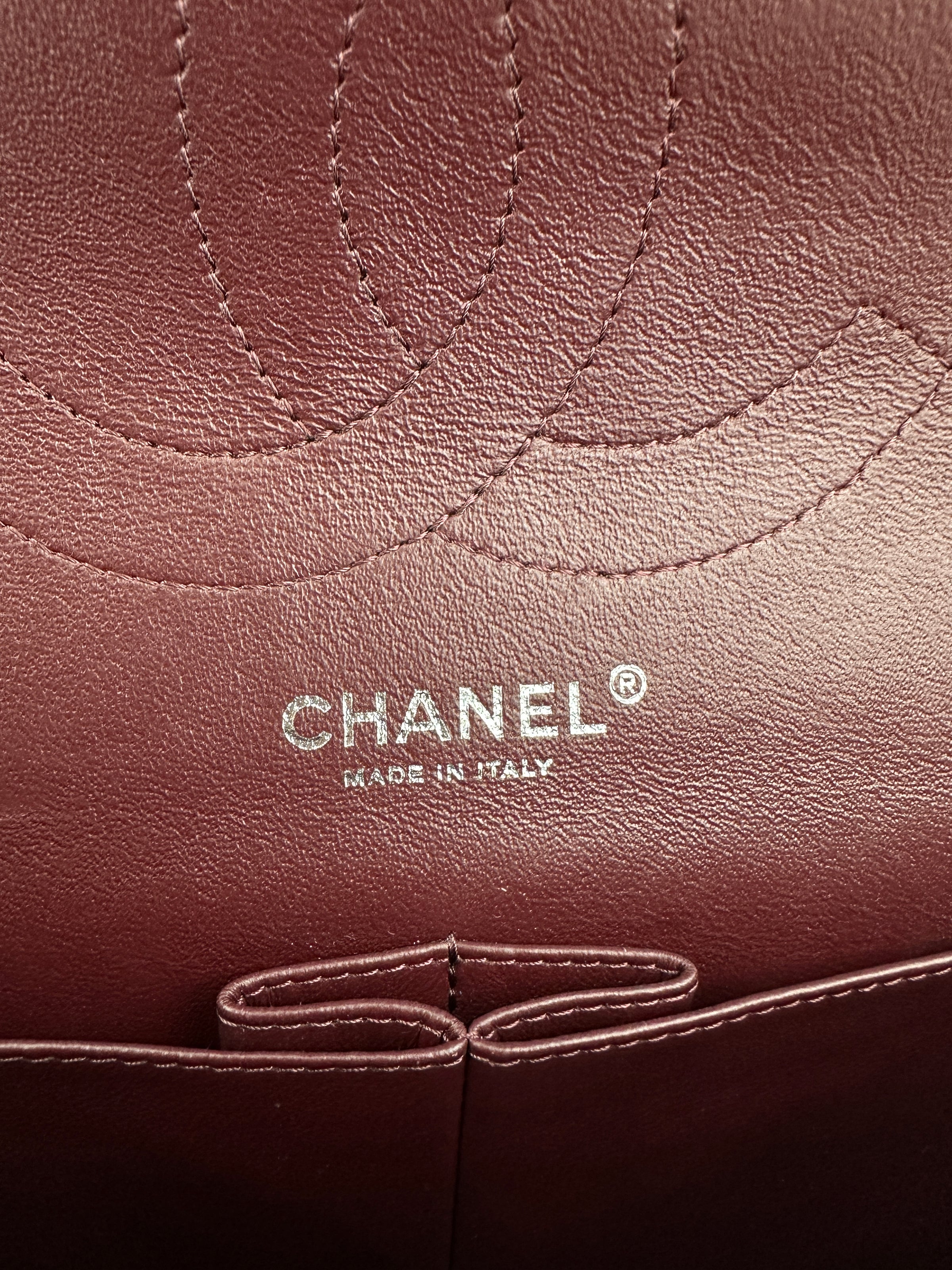 Classic Jumbo Double Flap Black Caviar SHW