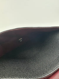 Classic Jumbo Double Flap Black Caviar SHW