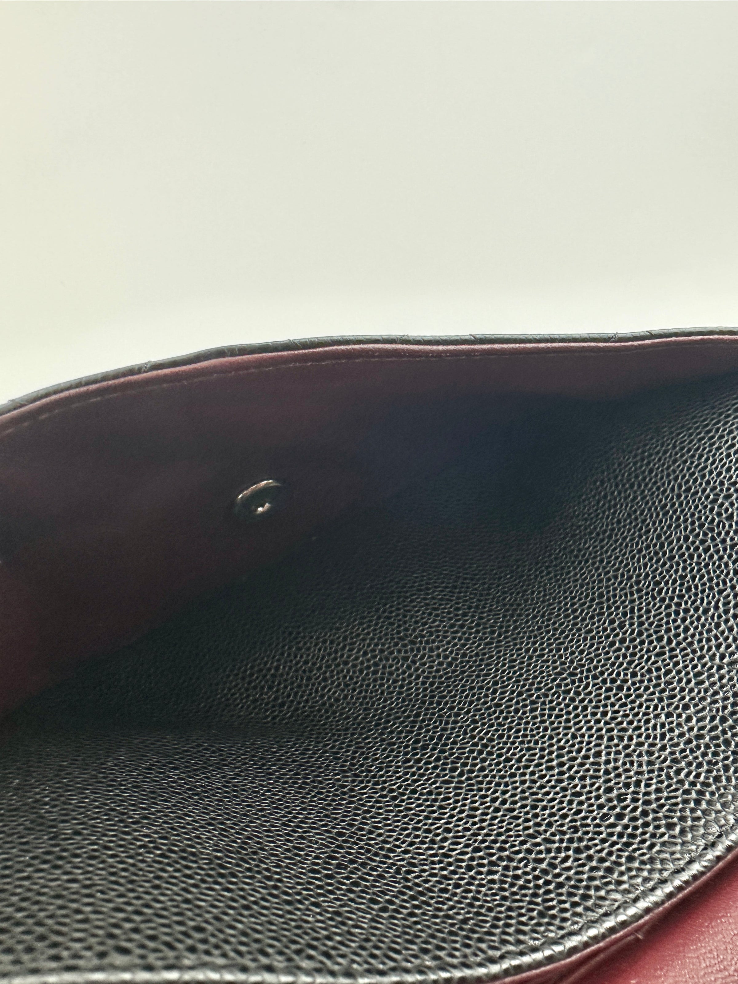 Classic Jumbo Double Flap Black Caviar SHW