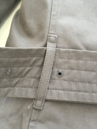 Kensington Cotton Blend Double Breasted Short Trench Coat in Mid Grey Size UK 8