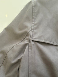 Kensington Cotton Blend Double Breasted Short Trench Coat in Mid Grey Size UK 8