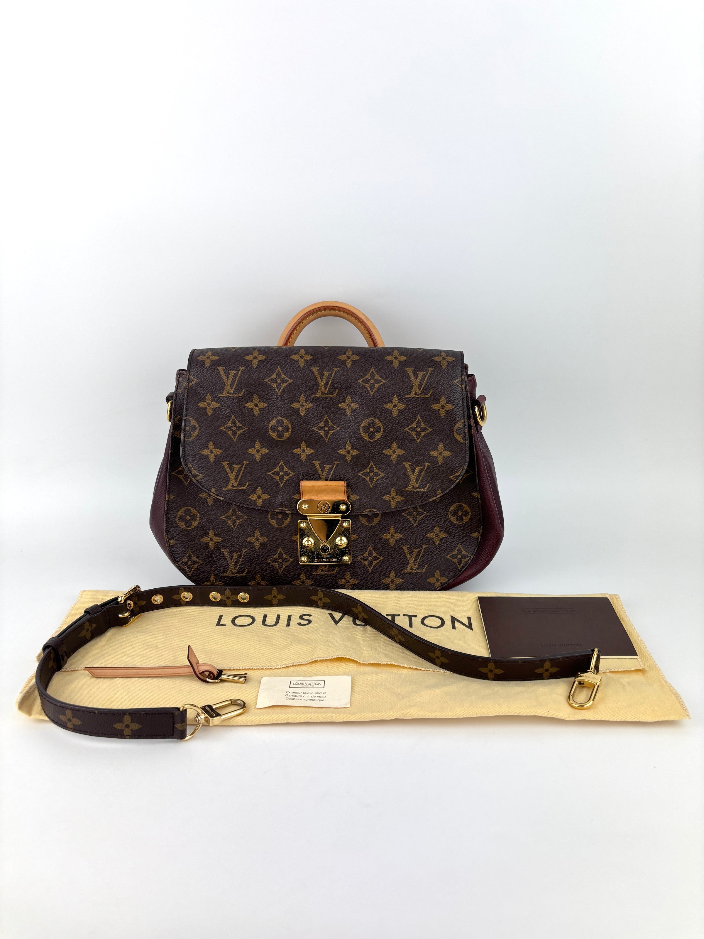 Eden MM Bordeaux Monogram Canvas Bag
