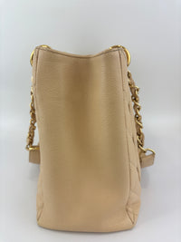 Beige Caviar GST Grand Shopping Tote GHW