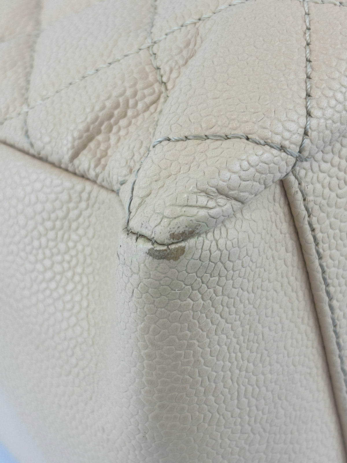Beige Caviar GST Grand Shopping Tote GHW
