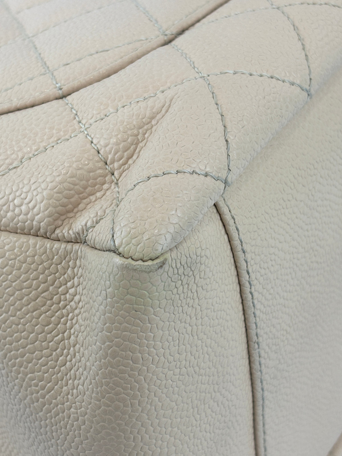 Beige Caviar GST Grand Shopping Tote GHW