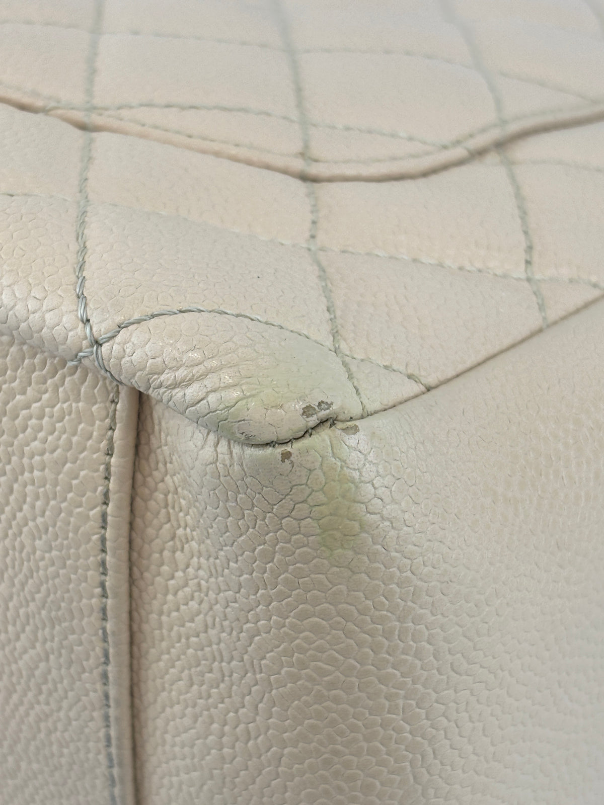 Beige Caviar GST Grand Shopping Tote GHW