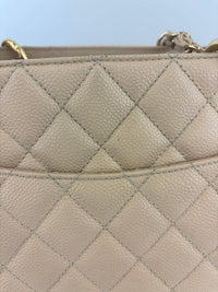 Beige Caviar GST Grand Shopping Tote GHW