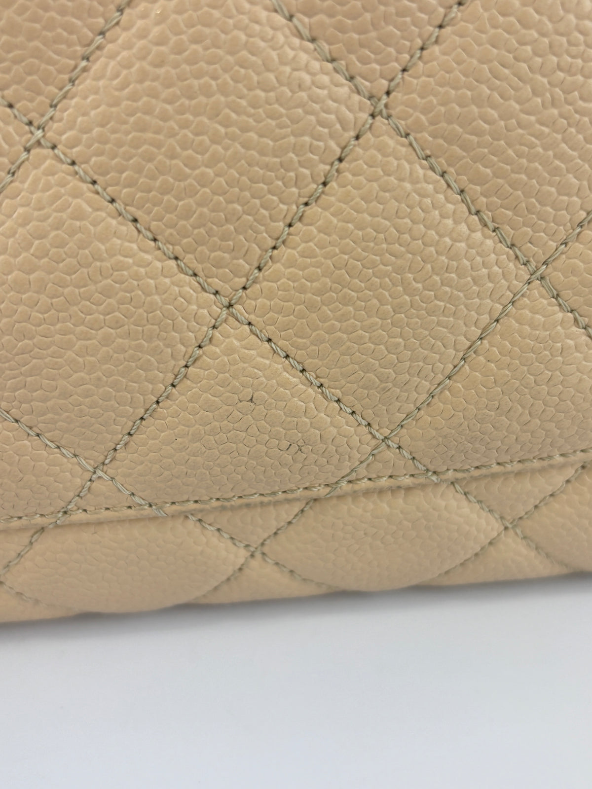 Beige Caviar GST Grand Shopping Tote GHW
