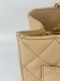Beige Caviar GST Grand Shopping Tote GHW