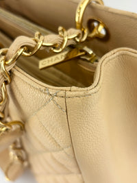 Beige Caviar GST Grand Shopping Tote GHW