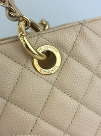 Beige Caviar GST Grand Shopping Tote GHW