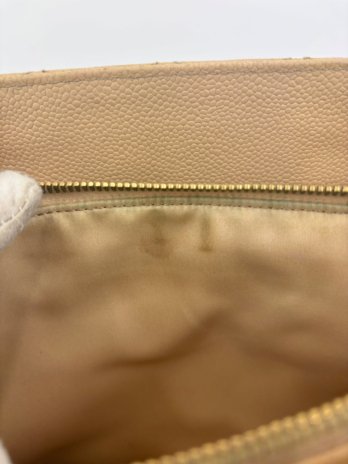 Beige Caviar GST Grand Shopping Tote GHW
