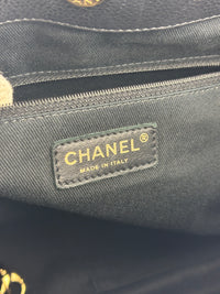 Black Quilted Caviar Timeless CC Soft Shopping Tote GHW