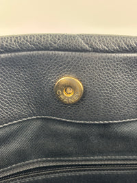 Black Quilted Caviar Timeless CC Soft Shopping Tote GHW