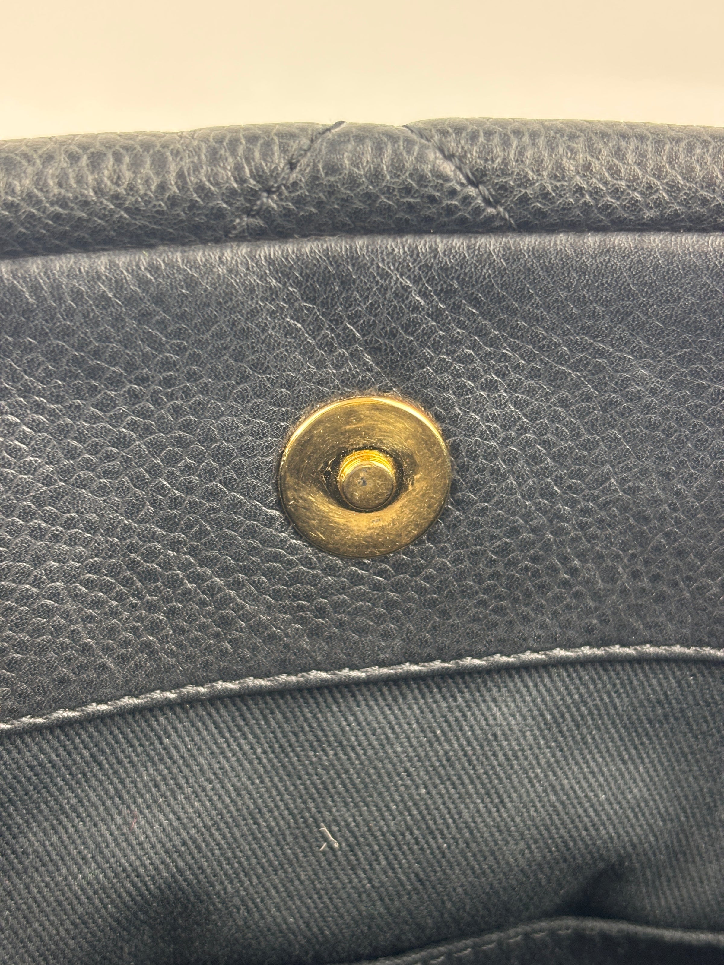Black Quilted Caviar Timeless CC Soft Shopping Tote GHW