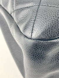 Black Quilted Caviar Timeless CC Soft Shopping Tote GHW