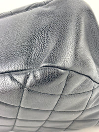 Black Quilted Caviar Timeless CC Soft Shopping Tote GHW