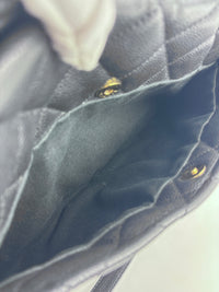 Black Quilted Caviar Timeless CC Soft Shopping Tote GHW