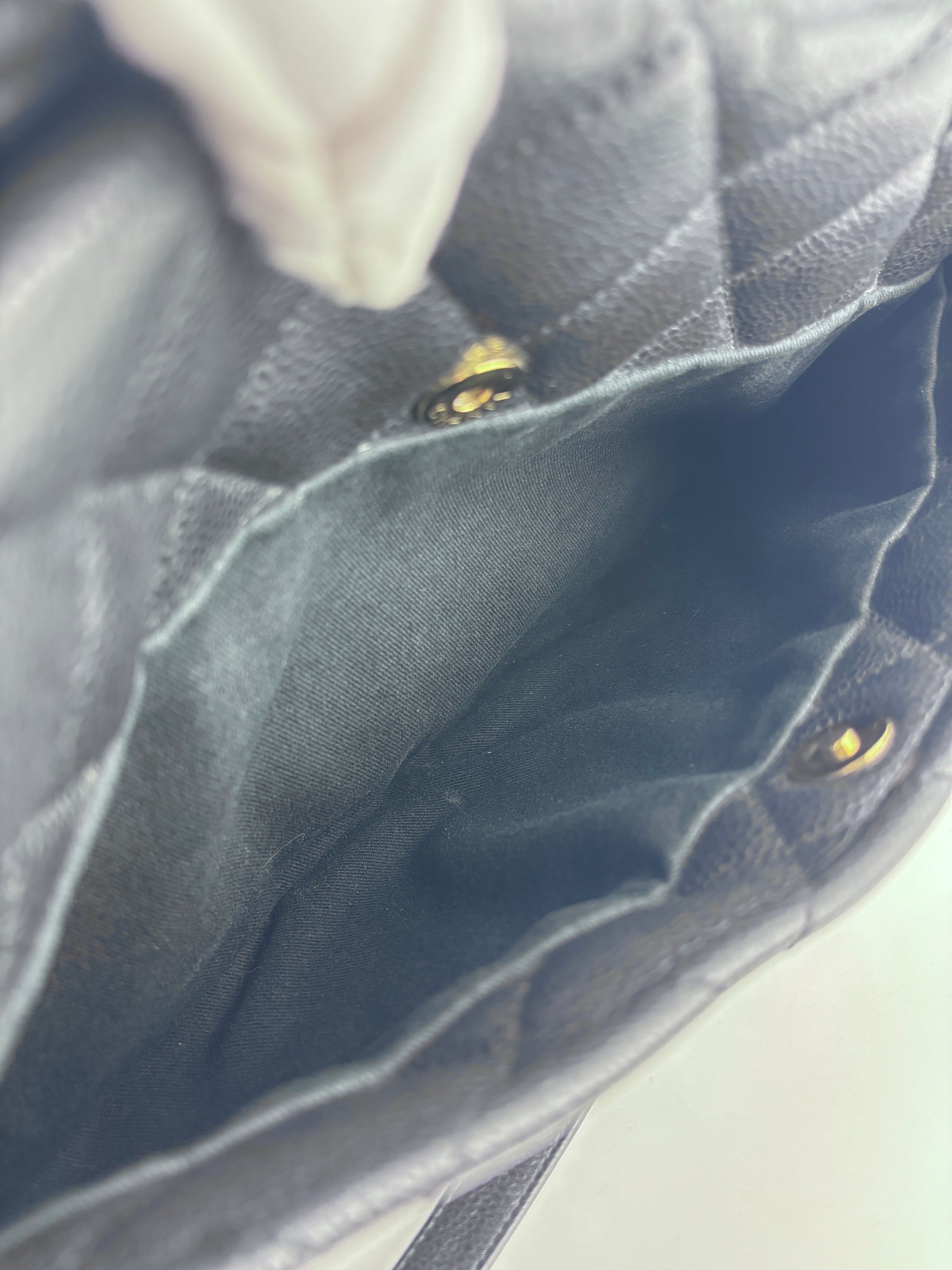 Black Quilted Caviar Timeless CC Soft Shopping Tote GHW