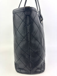 Black Quilted Caviar Shopping Fever Tote SHW