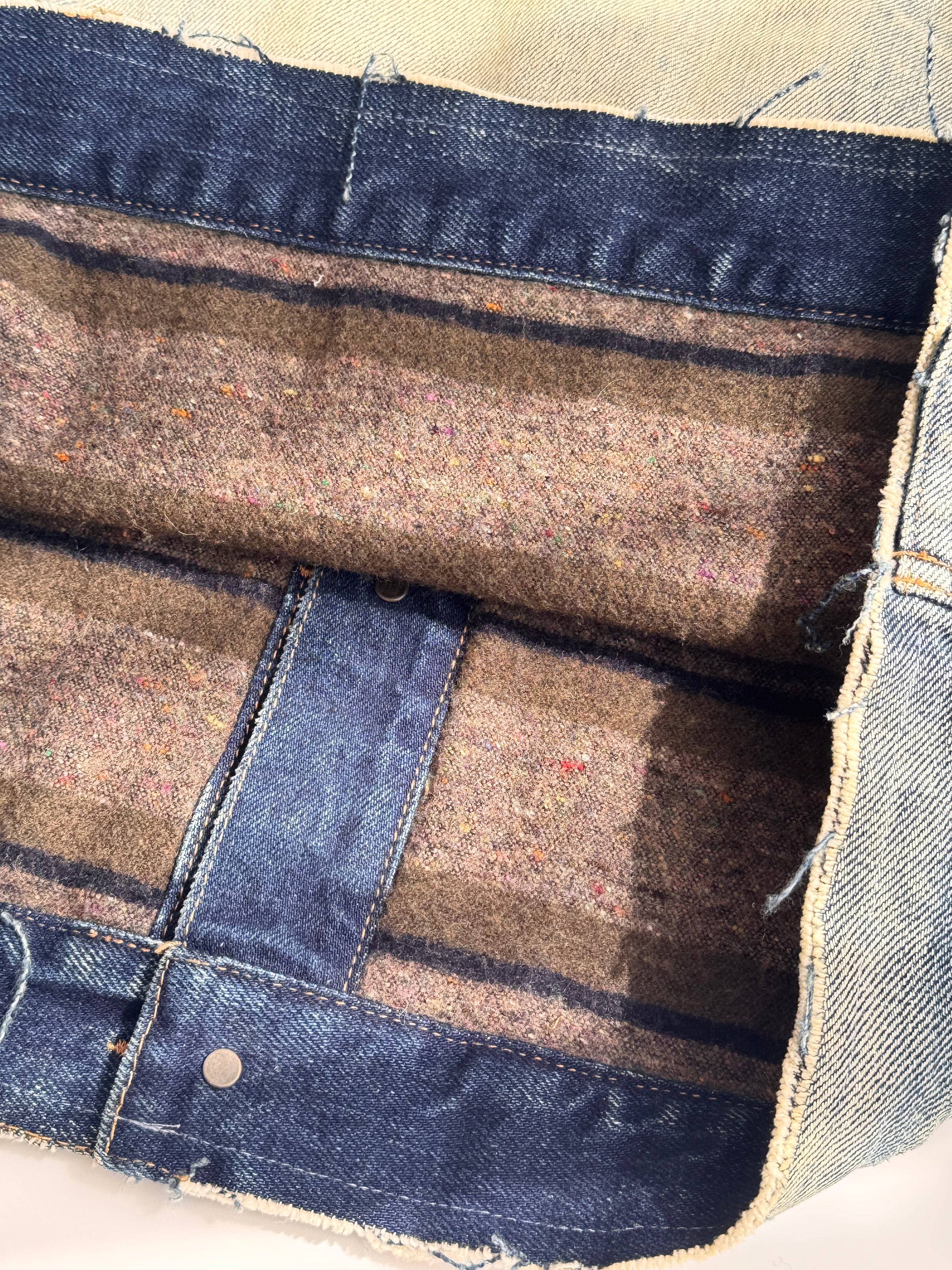 Destroyed Denim Jacket in Medium