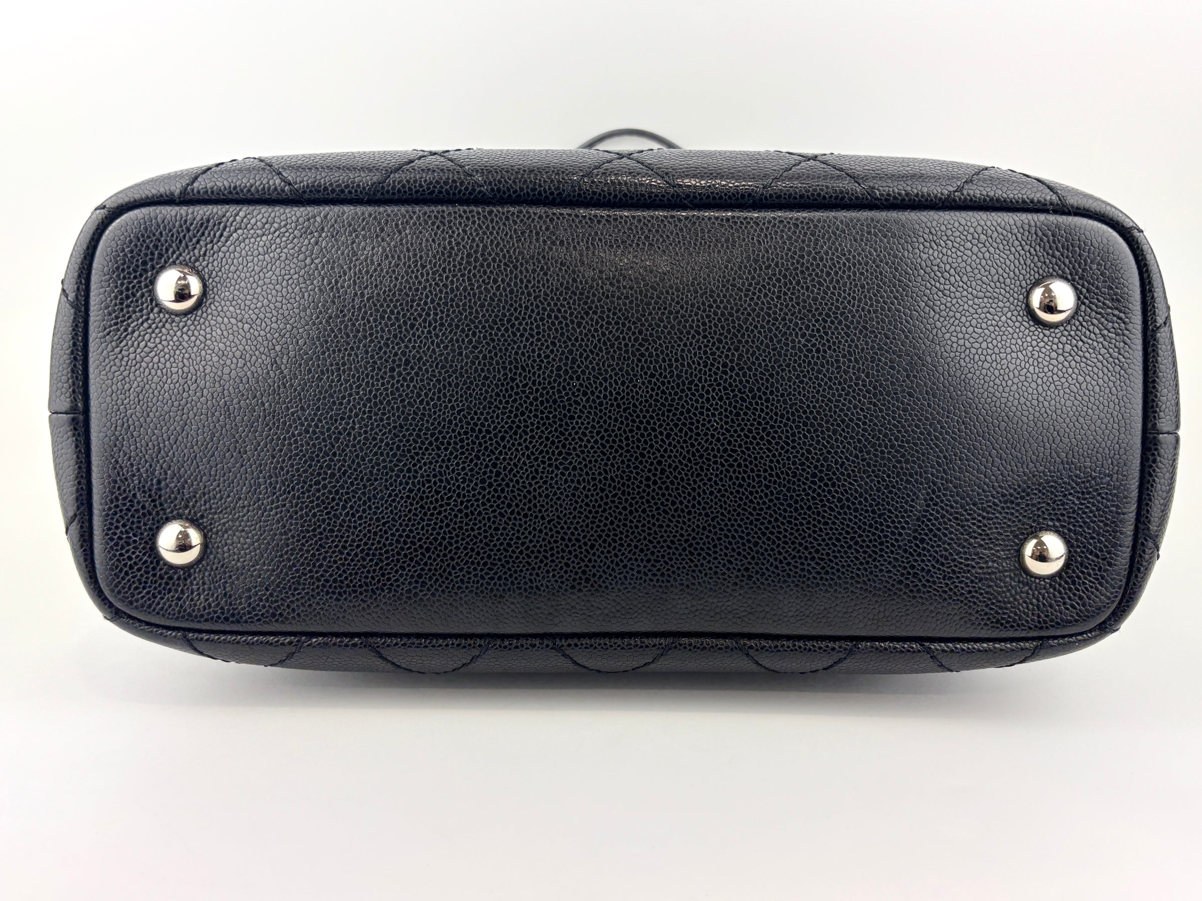 Black Quilted Caviar Shopping Fever Tote SHW
