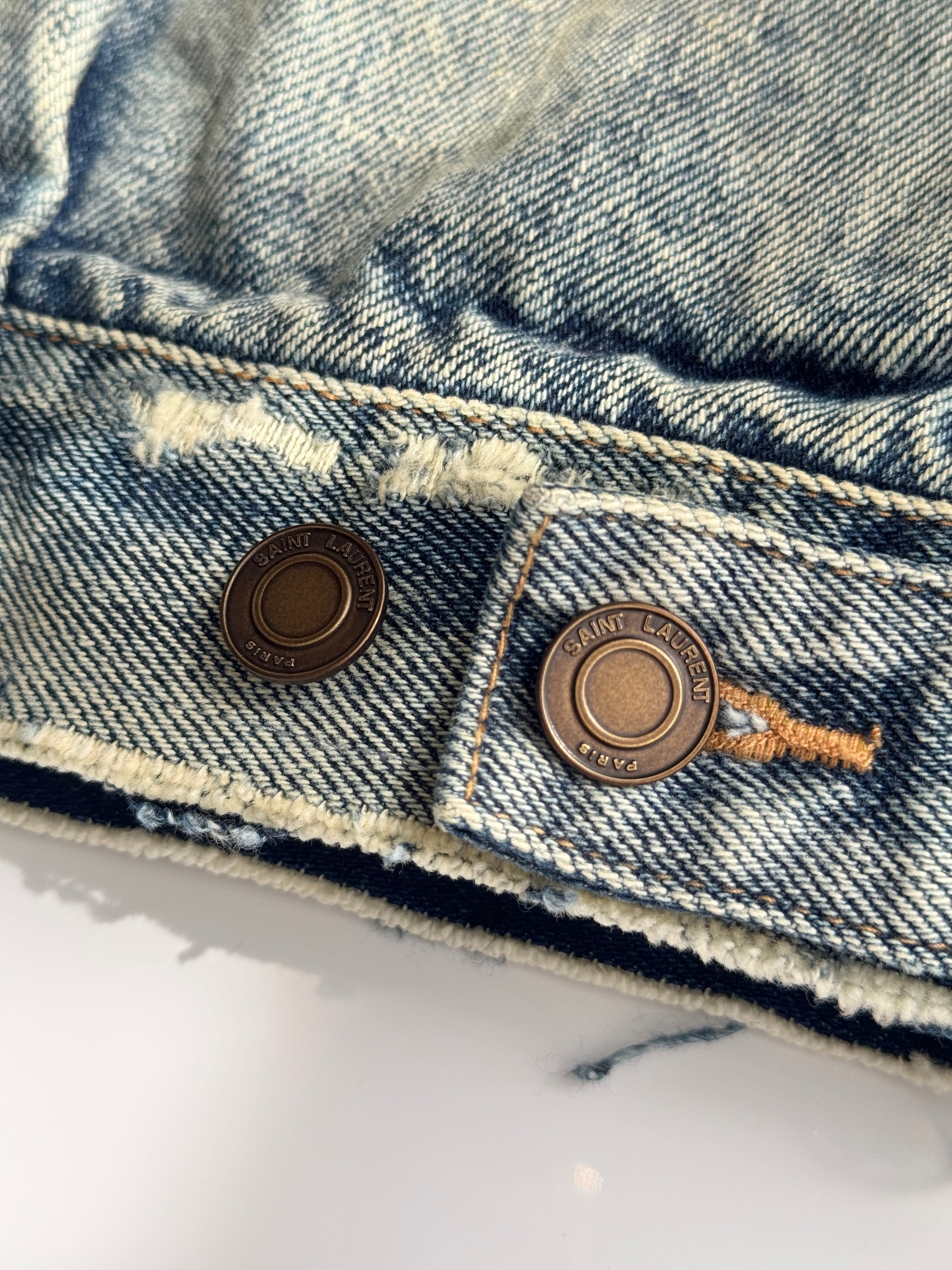 Destroyed Denim Jacket in Medium