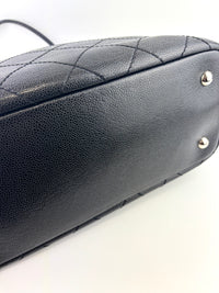 Black Quilted Caviar Shopping Fever Tote SHW