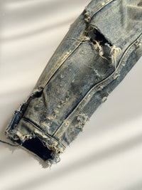 Destroyed Denim Jacket in Medium