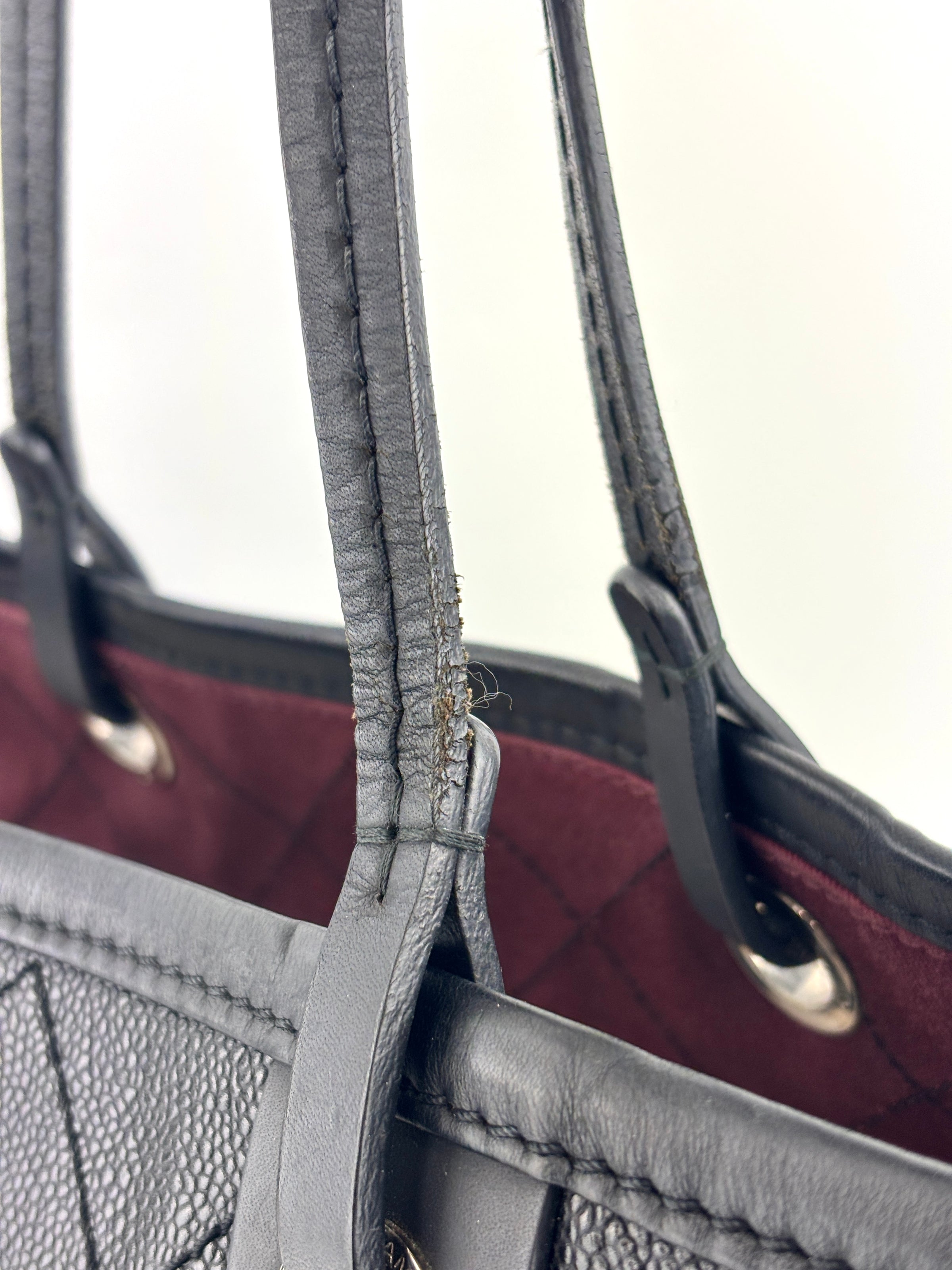 Black Quilted Caviar Shopping Fever Tote SHW