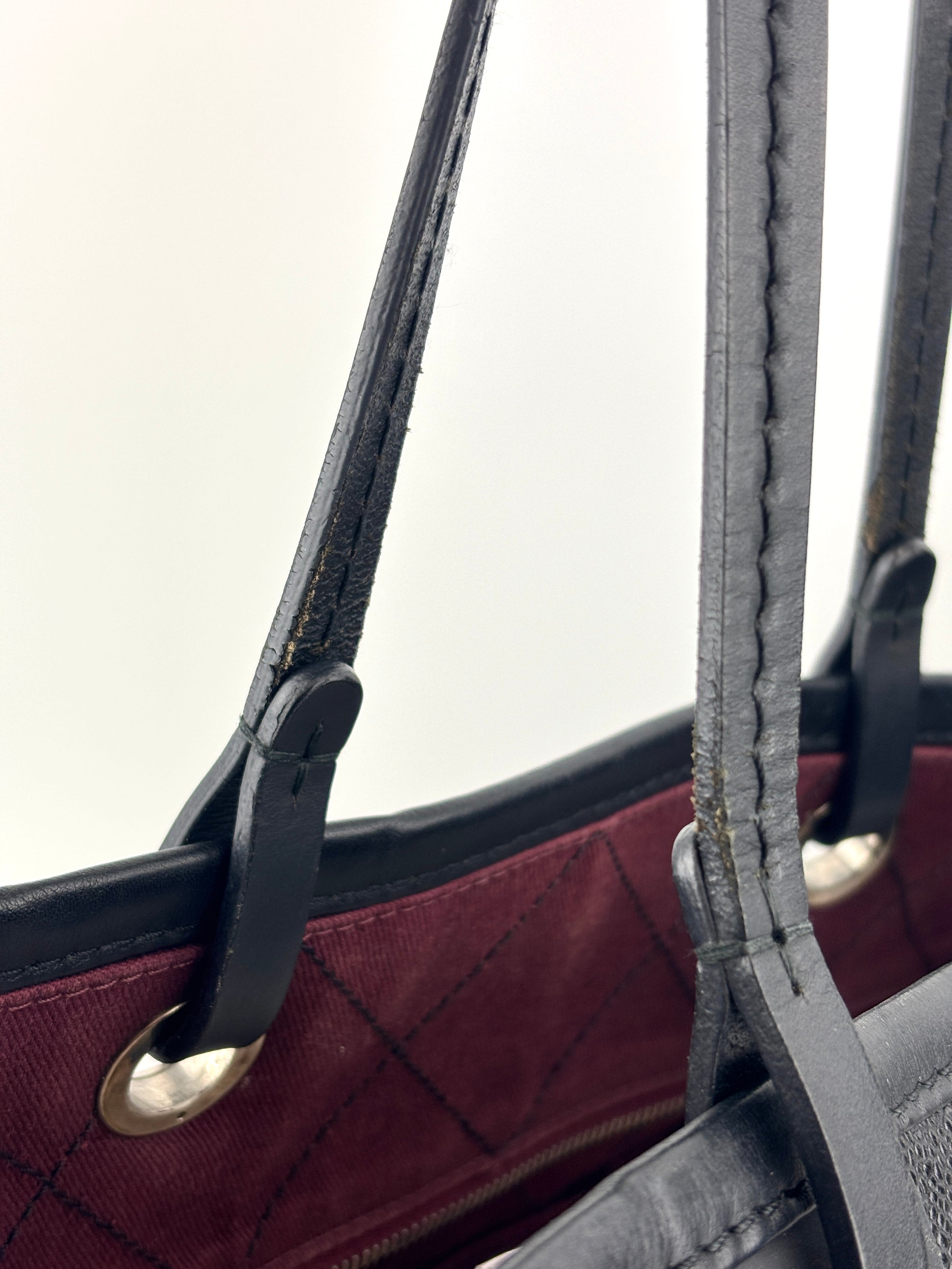 Black Quilted Caviar Shopping Fever Tote SHW