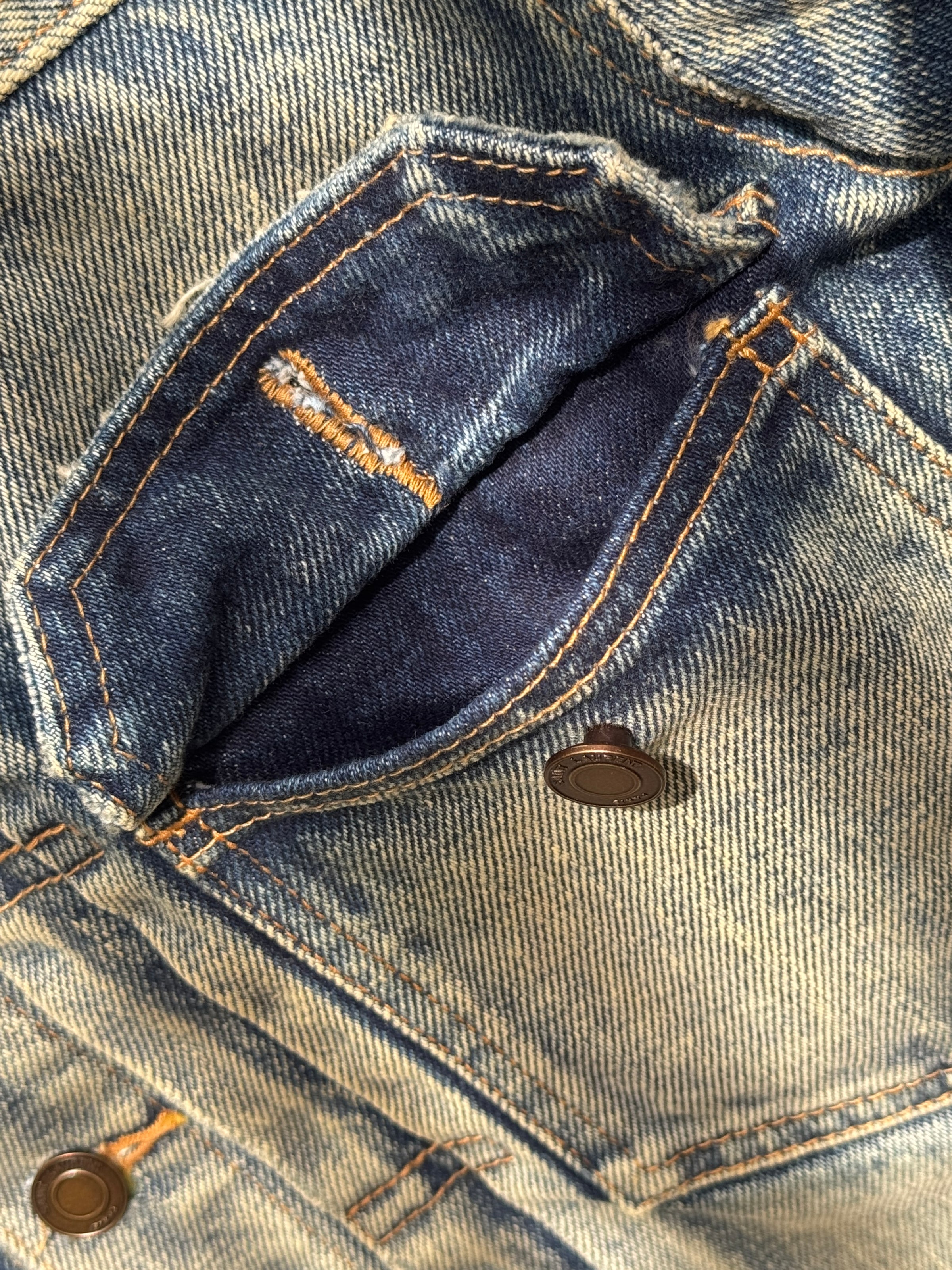 Destroyed Denim Jacket in Medium