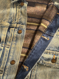 Destroyed Denim Jacket in Medium