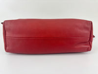 Military Red Leather & Bridle House Check Canvas Little Crush Crossbody
