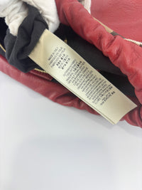 Military Red Leather & Bridle House Check Canvas Little Crush Crossbody
