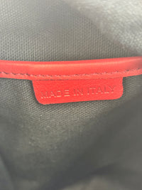 Military Red Leather & Bridle House Check Canvas Little Crush Crossbody